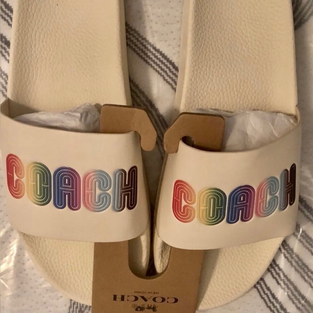 NEW Coach Sport Slides/Sandal Sz 10D (White)